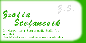 zsofia stefancsik business card